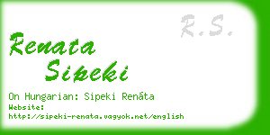 renata sipeki business card