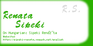 renata sipeki business card